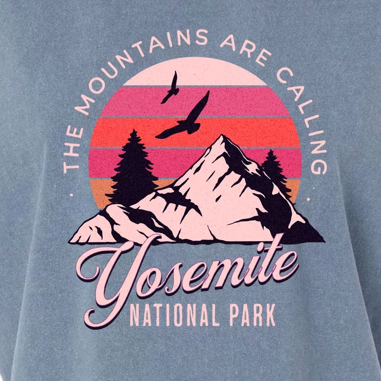 Yosemite National Park Camping Hiking Family Vacation Garment-Dyed Women's Muscle Tee