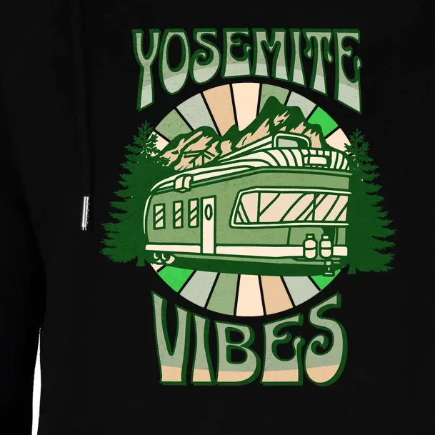 Yosemite National Park Camping Hiking Family Vacation Womens Funnel Neck Pullover Hood