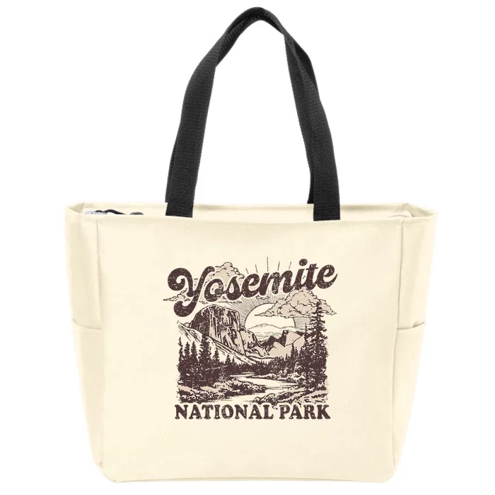 Yosemite National Park California Half Dome Zip Tote Bag