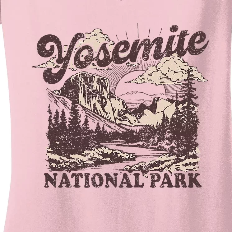 Yosemite National Park California Half Dome Women's V-Neck T-Shirt