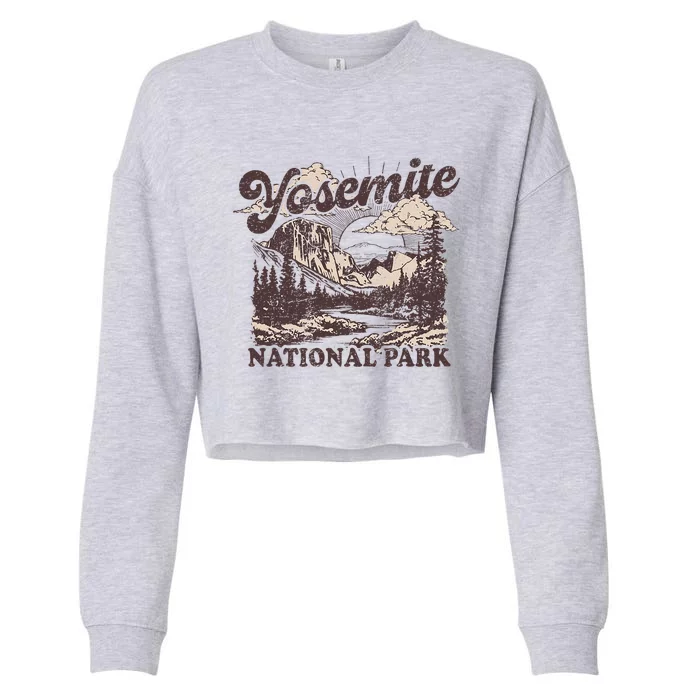 Yosemite National Park California Half Dome Cropped Pullover Crew