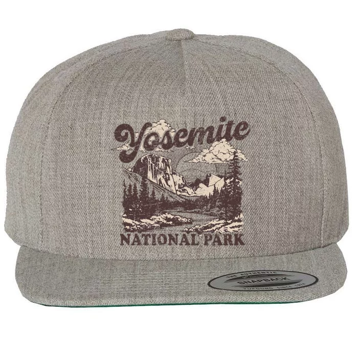 Yosemite National Park California Half Dome Wool Snapback Cap