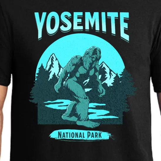 Yosemite National Park Bigfoot Camping Hiking Family Vacation Pajama Set