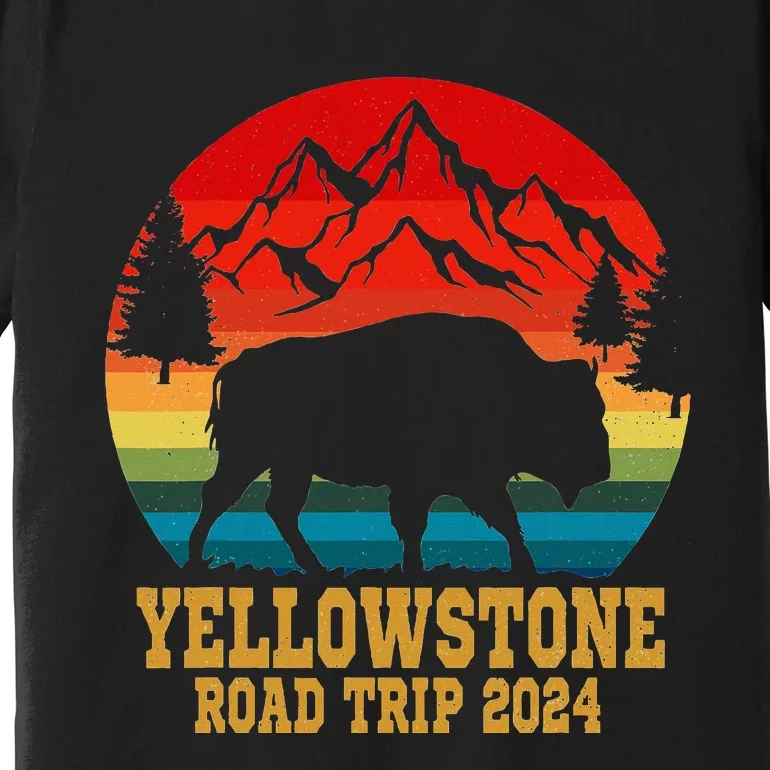 Yellowstone National Park Family Road Trip 2024 Matching Premium T-Shirt