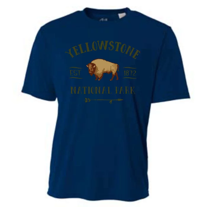 YELLOWSTONE NATIONAL PARK Bison Buffalo Men Women Souvenir Cooling Performance Crew T-Shirt