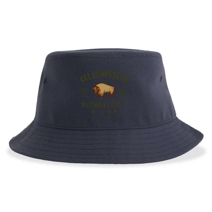 YELLOWSTONE NATIONAL PARK Bison Buffalo Men Women Souvenir Sustainable Bucket Hat