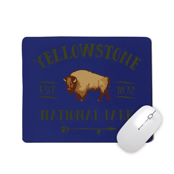 YELLOWSTONE NATIONAL PARK Bison Buffalo Men Women Souvenir Mousepad