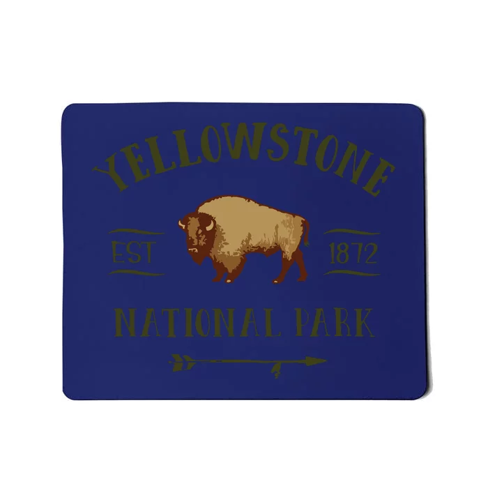 YELLOWSTONE NATIONAL PARK Bison Buffalo Men Women Souvenir Mousepad