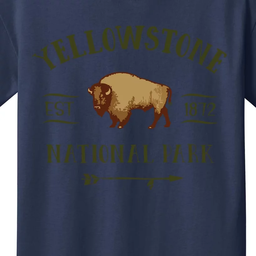 YELLOWSTONE NATIONAL PARK Bison Buffalo Men Women Souvenir Kids T-Shirt