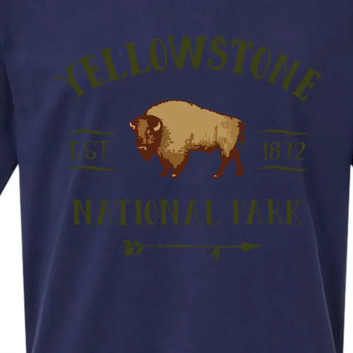 YELLOWSTONE NATIONAL PARK Bison Buffalo Men Women Souvenir Sueded Cloud Jersey T-Shirt