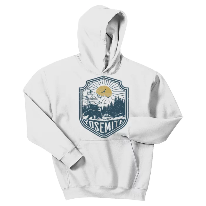 Yosemite National Park California Nature Hiking Outdoors Kids Hoodie