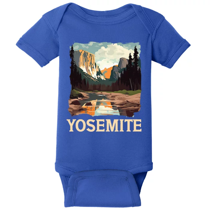 Yosemite National Park Adventure Hiking Nature Design Baby Bodysuit