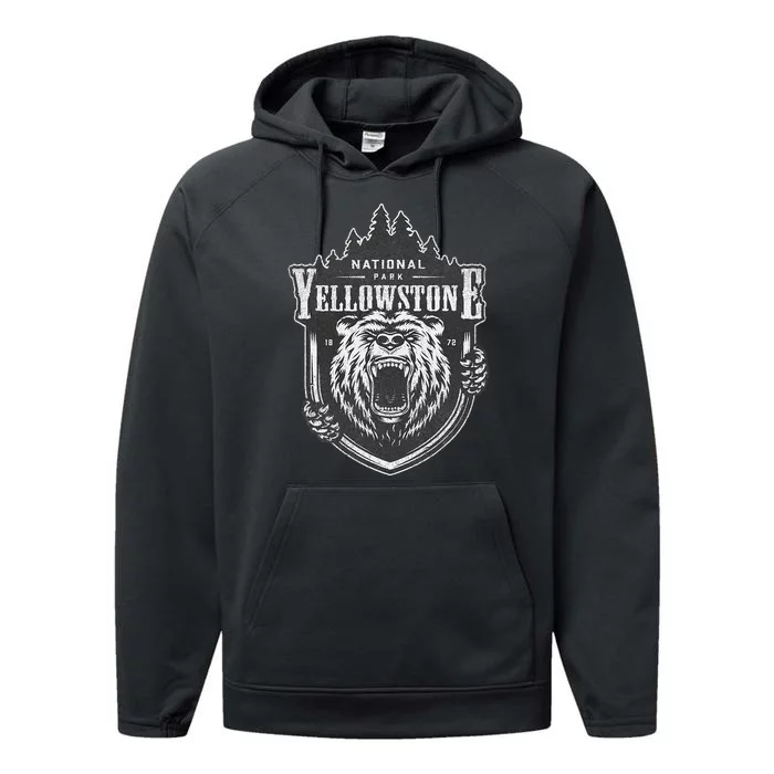 Yellowstone National Park Merchandise Yellowstone Souvenir Performance Fleece Hoodie