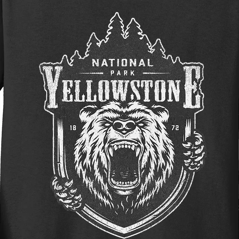 Yellowstone National Park Merchandise Yellowstone Souvenir Kids Long Sleeve Shirt