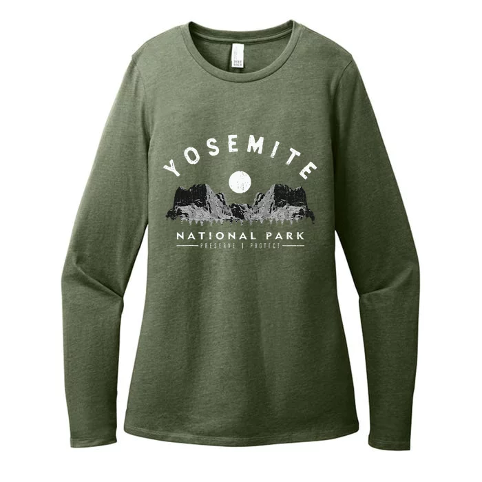 Yosemite National Park Hiking Enthusiasts Womens CVC Long Sleeve Shirt