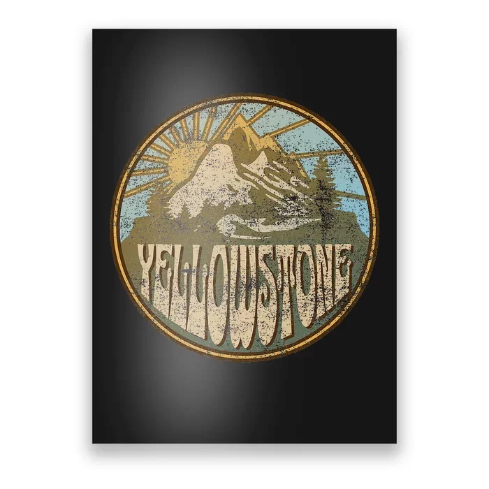 Yellowstone National Park Nature Mountains Hiking Outdoors Poster