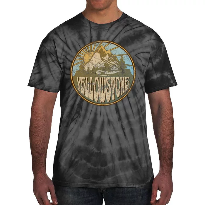 Yellowstone National Park Nature Mountains Hiking Outdoors Tie-Dye T-Shirt