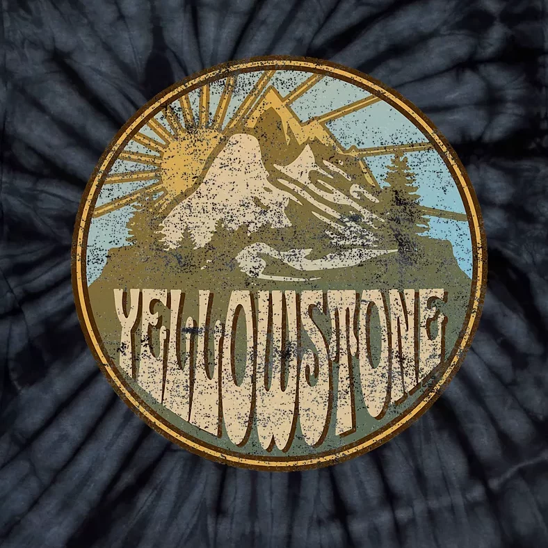 Yellowstone National Park Nature Mountains Hiking Outdoors Tie-Dye T-Shirt