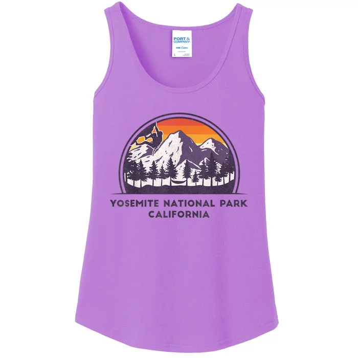 Yosemite National Park, California Rock Climbing Hiking Ladies Essential Tank