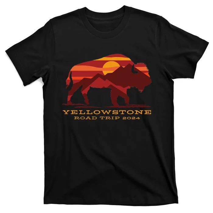 Yellowstone National Park Family Road Trip 2024 Matching T-Shirt