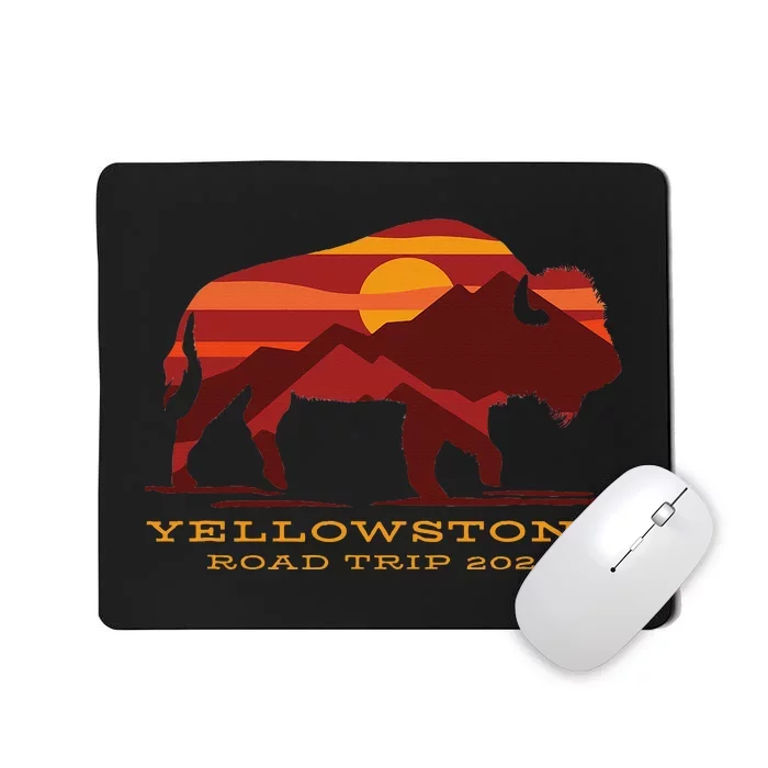 Yellowstone National Park Family Road Trip 2024 Matching Mousepad