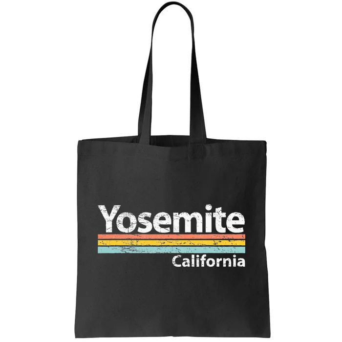 Yosemite National Park California Retro Stripes Classic Tote Bag