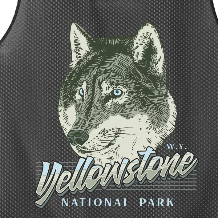 Yellowstone National Park Wolf Logo Mesh Reversible Basketball Jersey Tank