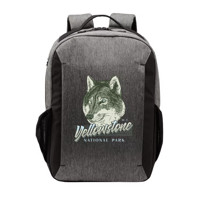 Yellowstone National Park Wolf Logo Vector Backpack