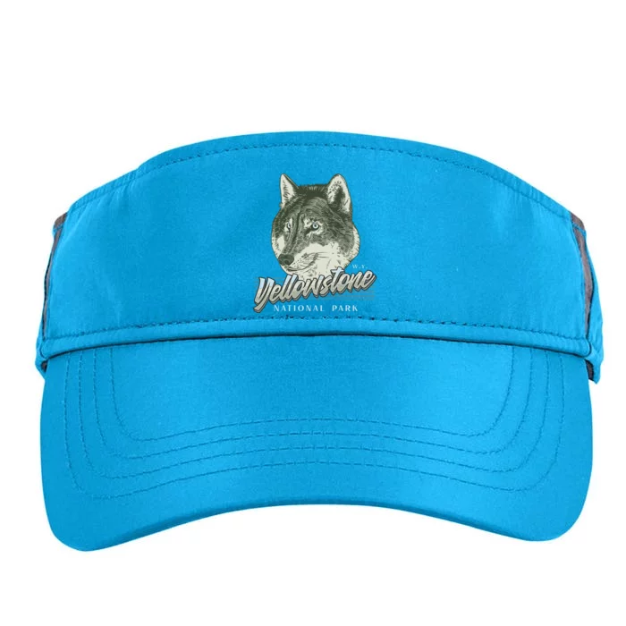 Yellowstone National Park Wolf Logo Adult Drive Performance Visor