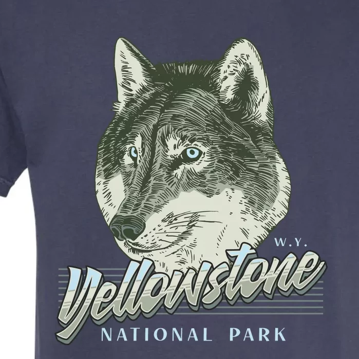 Yellowstone National Park Wolf Logo Garment-Dyed Heavyweight T-Shirt