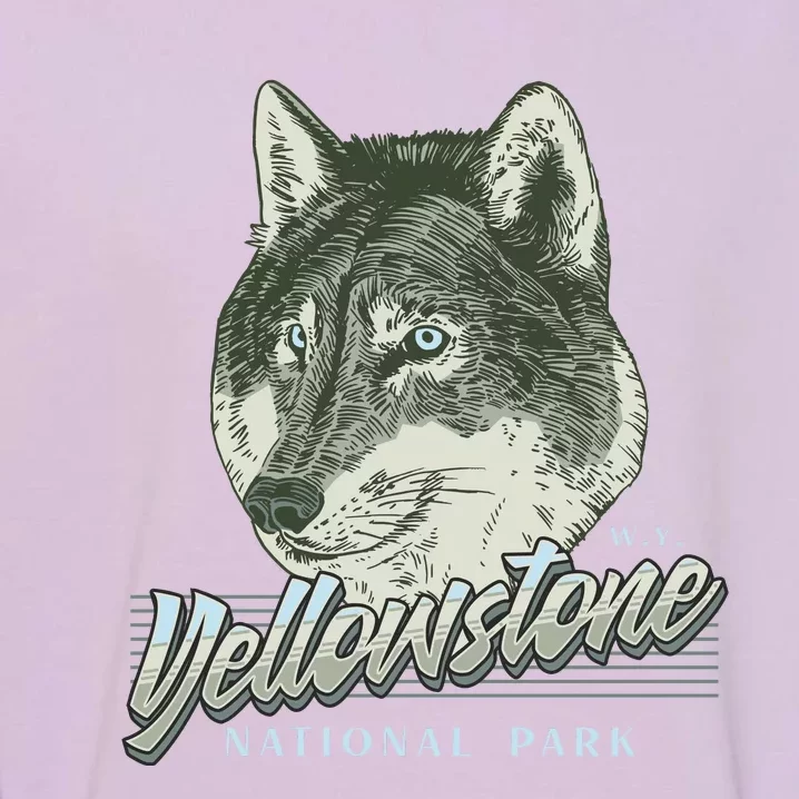 Yellowstone National Park Wolf Logo Garment-Dyed Sweatshirt