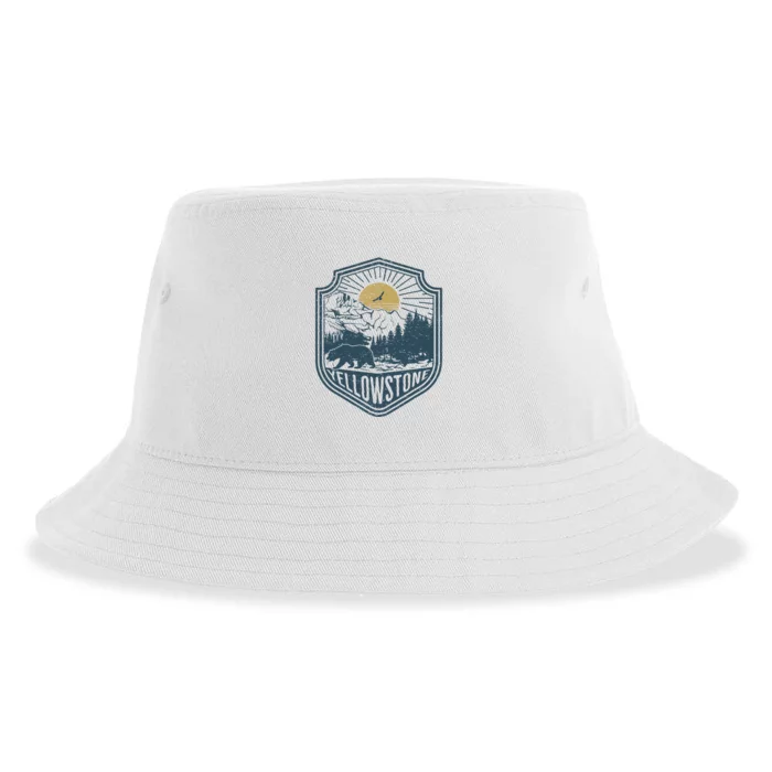 Yellowstone National Park Bear Nature Hiking Outdoors Sustainable Bucket Hat