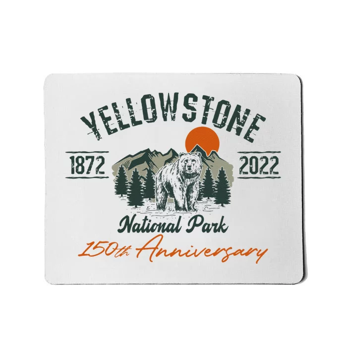 Yellowstone National Park 150th Anniversary Memorabilia Long Sleeve Mousepad