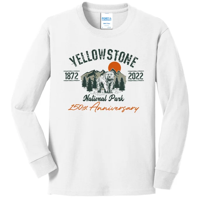 Yellowstone National Park 150th Anniversary Memorabilia Long Sleeve Kids Long Sleeve Shirt