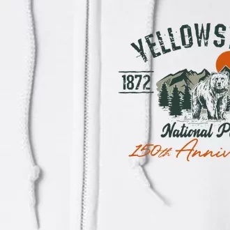 Yellowstone National Park 150th Anniversary Memorabilia Long Sleeve Full Zip Hoodie