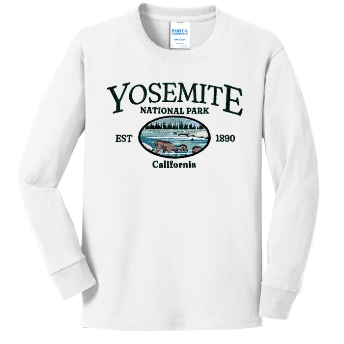 Yosemite National Park Kids Long Sleeve Shirt