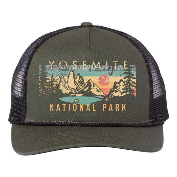 Yosemite National Park Retro Rope Trucker Hat Cap