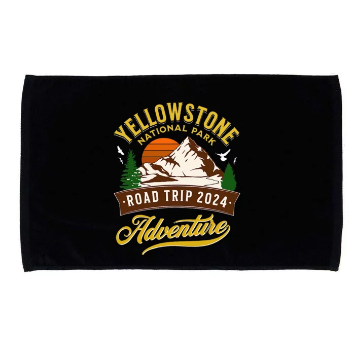 Yellowstone National Park Road Trip 2024 Microfiber Hand Towel