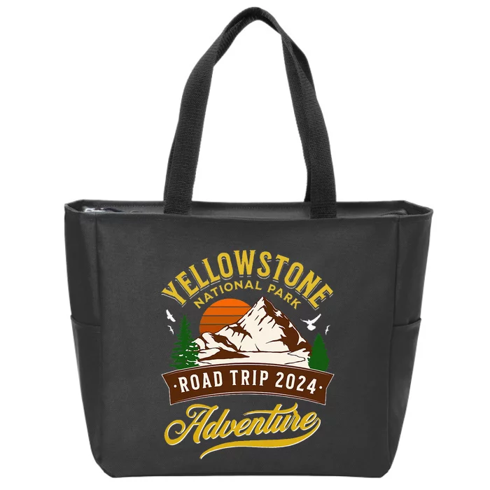 Yellowstone National Park Road Trip 2024 Zip Tote Bag