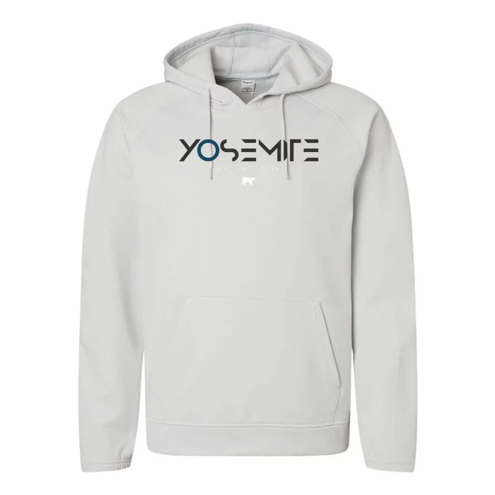 Yosemite National Park California Tonal Performance Fleece Hoodie