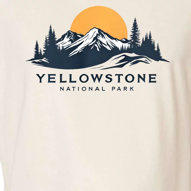 Yellowstone National Park Mountain Sunset Landscape Garment-Dyed Women's Muscle Tee