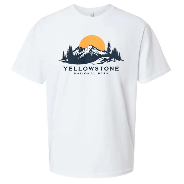 Yellowstone National Park Mountain Sunset Landscape Sueded Cloud Jersey T-Shirt