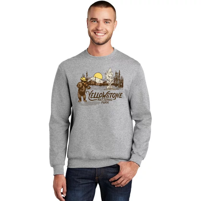 Yellowstone National Park Bear & Fiddle Old Faithful Tall Sweatshirt