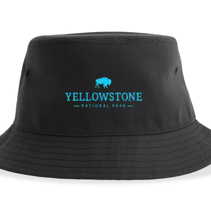 Yellowstone National Park Colorful Buffalo Sustainable Bucket Hat