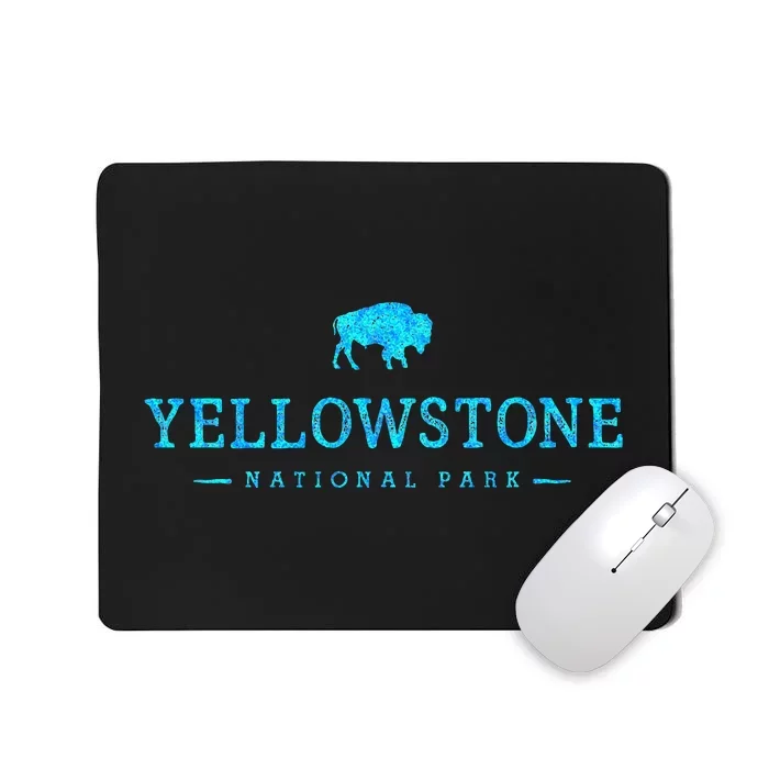 Yellowstone National Park Colorful Buffalo Mousepad