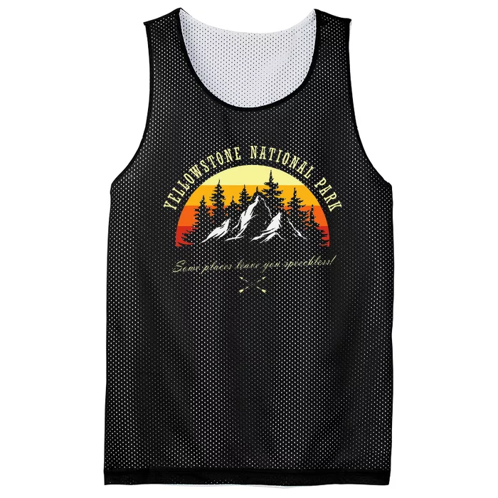 Yellow National Park Hiking Mesh Reversible Basketball Jersey Tank