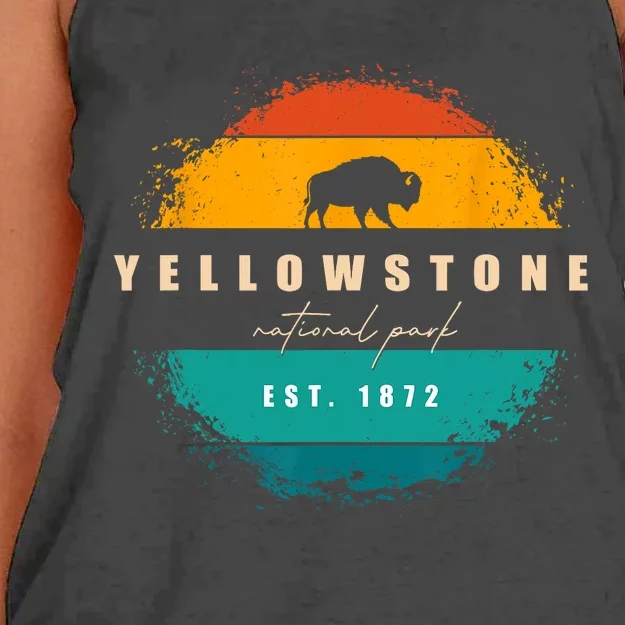 Yellowstone National Park Women's Knotted Racerback Tank