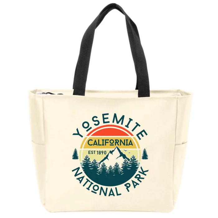 Yosemite National Park California Hiking Nature Outdoors Zip Tote Bag