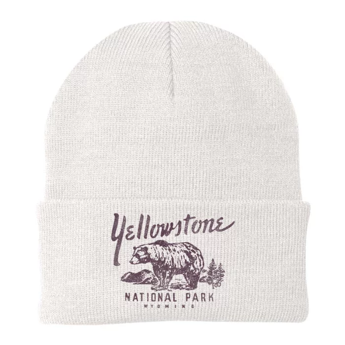 Yellowstone National Park Bear Knit Cap Winter Beanie