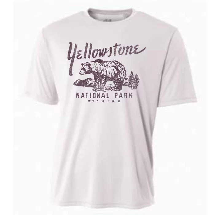 Yellowstone National Park Bear Graphic Cooling Performance Crew T-Shirt